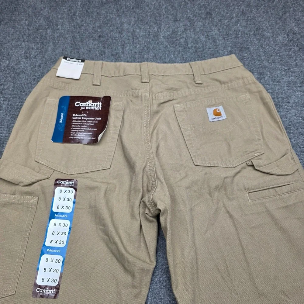 Vtg 2009 Carhartt Women's 8x30 Carpenter Pants NWT Golden Khaki Canvas WB159 GKH